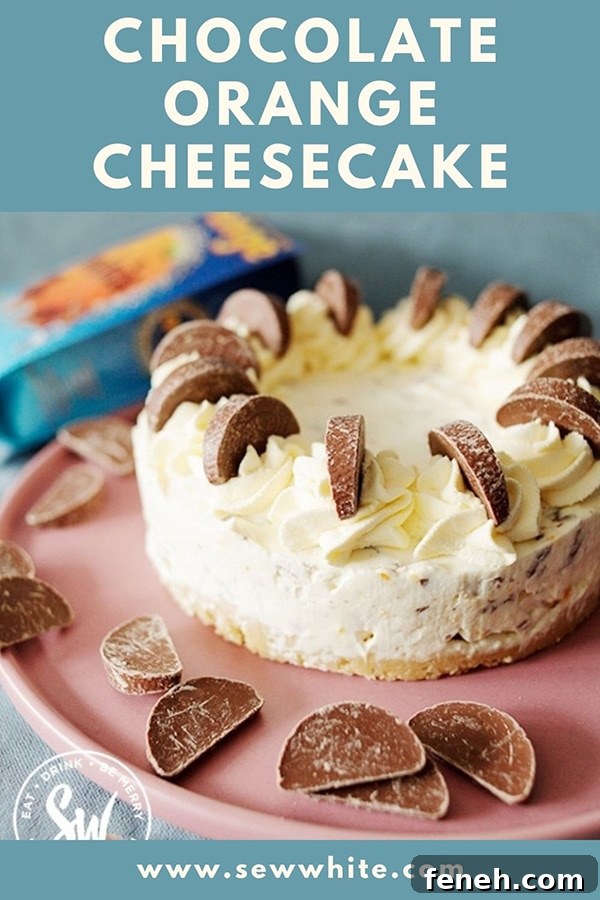 Chocolate orange cheesecake slice
