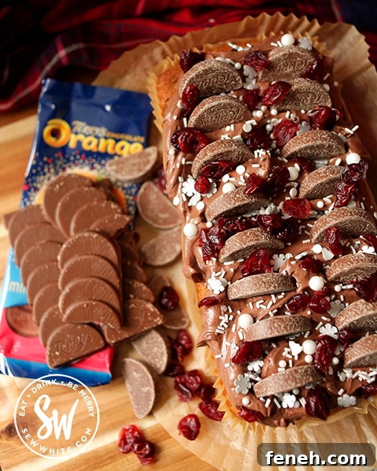 Chocolate orange slices on cheesecake