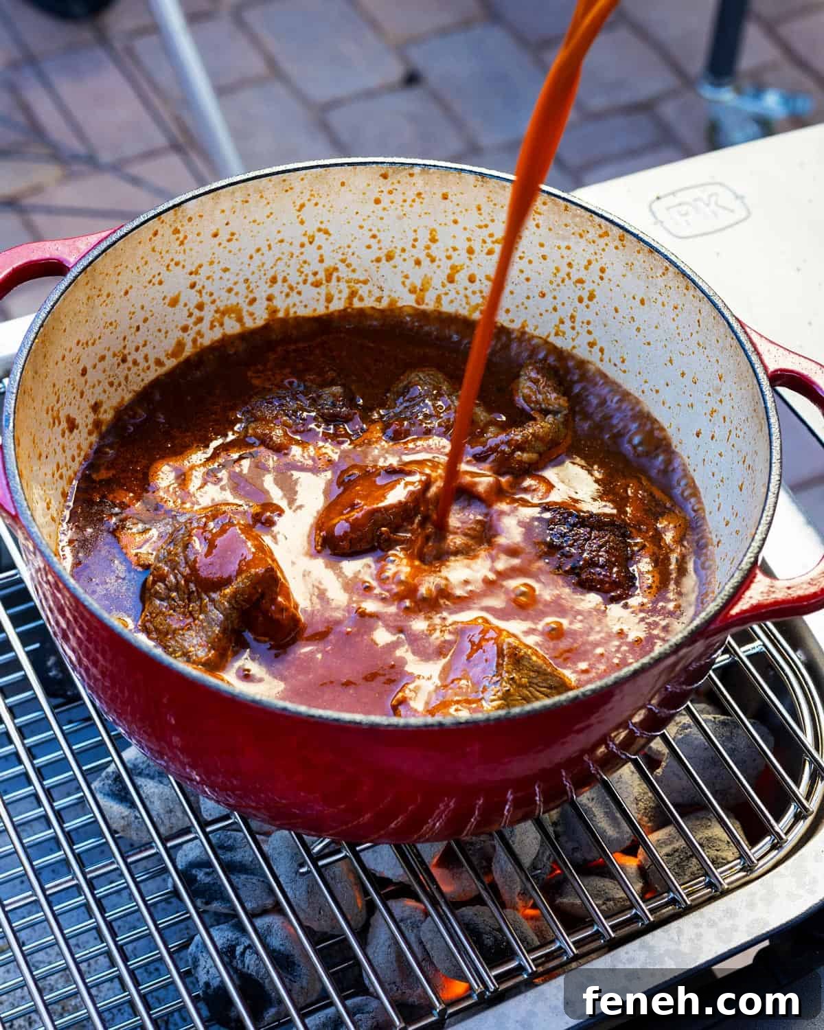 Smoked Birria getting started on the grill.