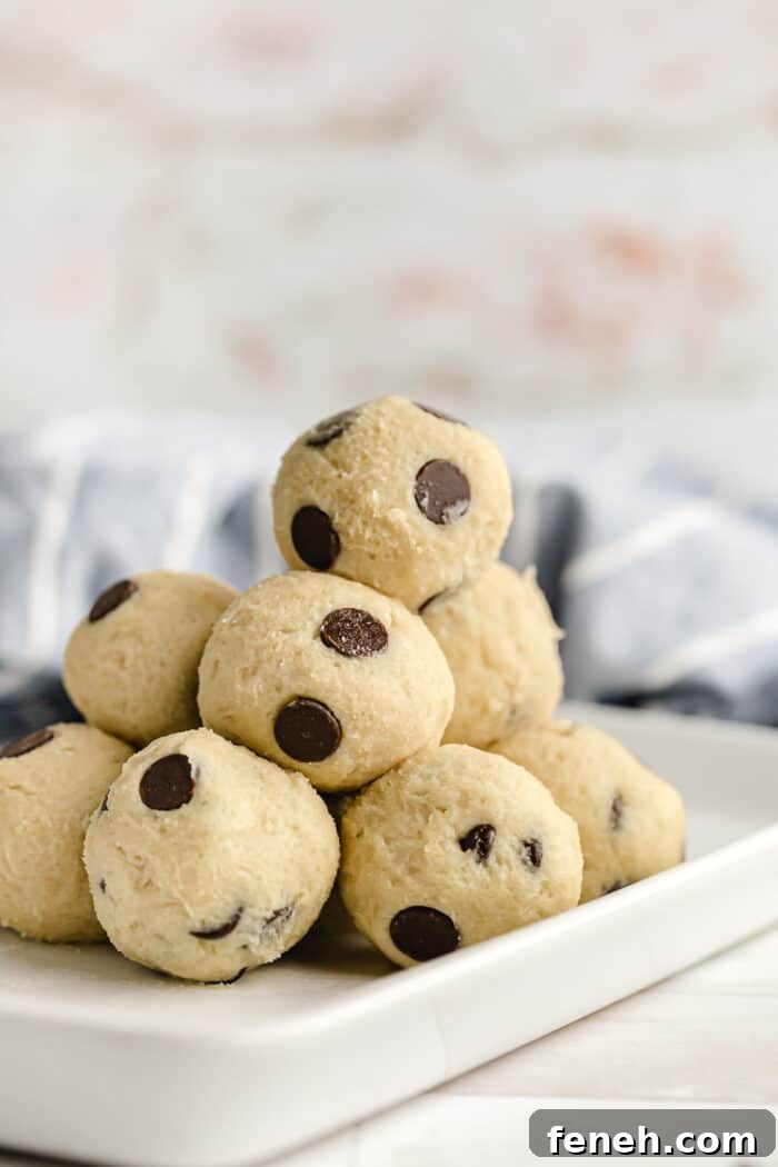 low carb gluten free keto cookie dough with chocolate chips on serving dish