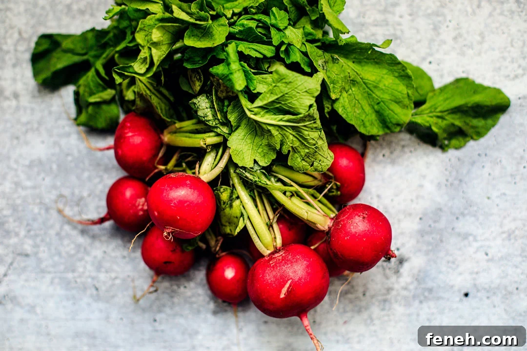 Bunch of radishes.