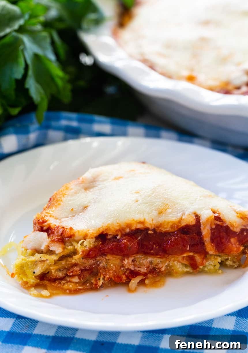 Low Carb Spaghetti Pie slice