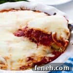 Low Carb Spaghetti Pie made with spaghetti squash