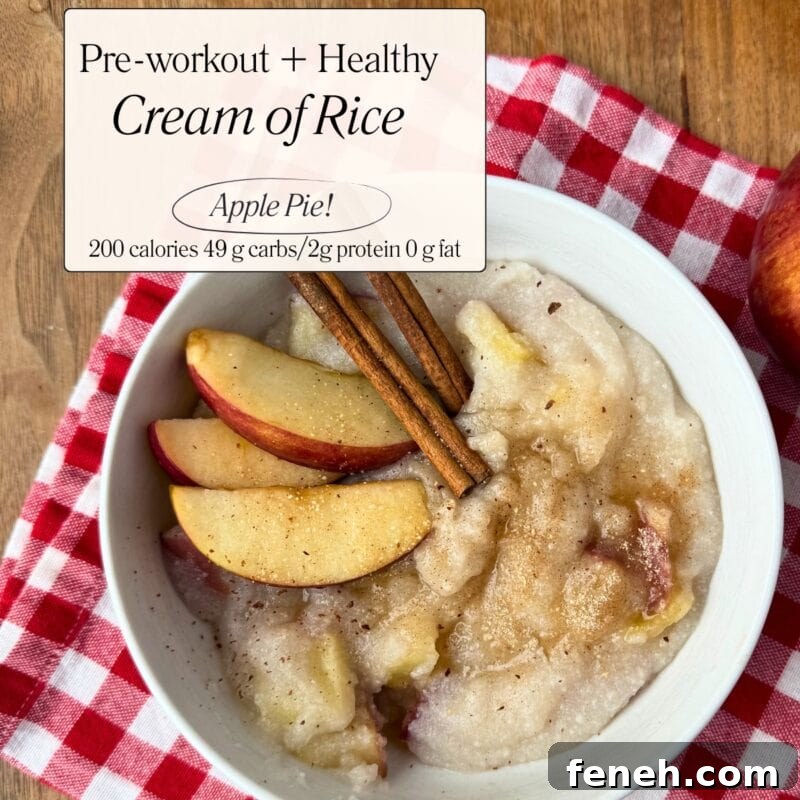 pre workout- low calorie low fat cream of rice apple pie thumbnail