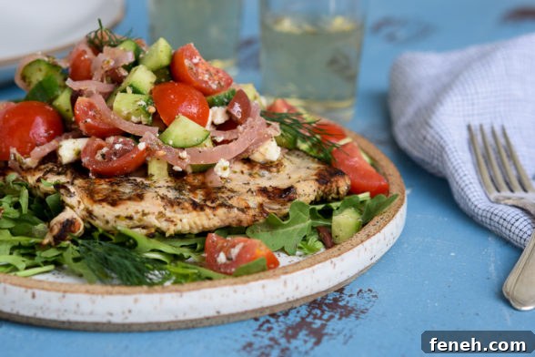 Greek-style Grilled Chicken Paillard | Pamela Salzman