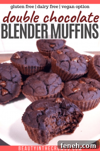 Healthy quick gluten free blender muffins with pumpkin or banana