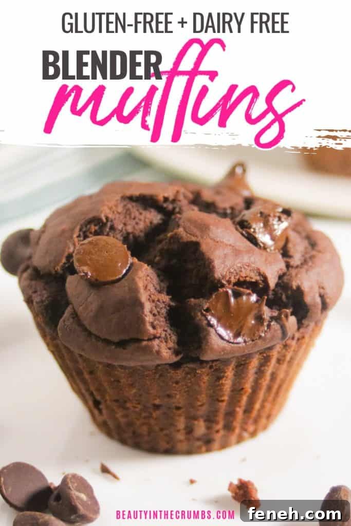 healthy flourless chocolate blender muffins recipe