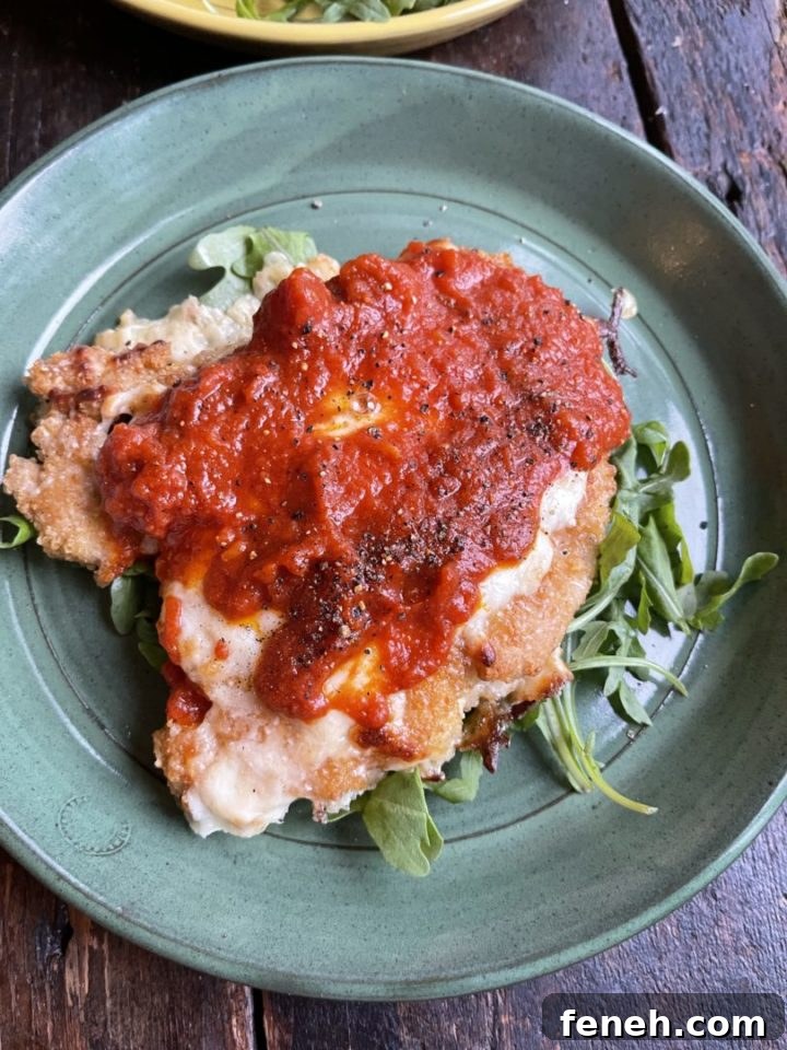 chicken parm on hurley plate