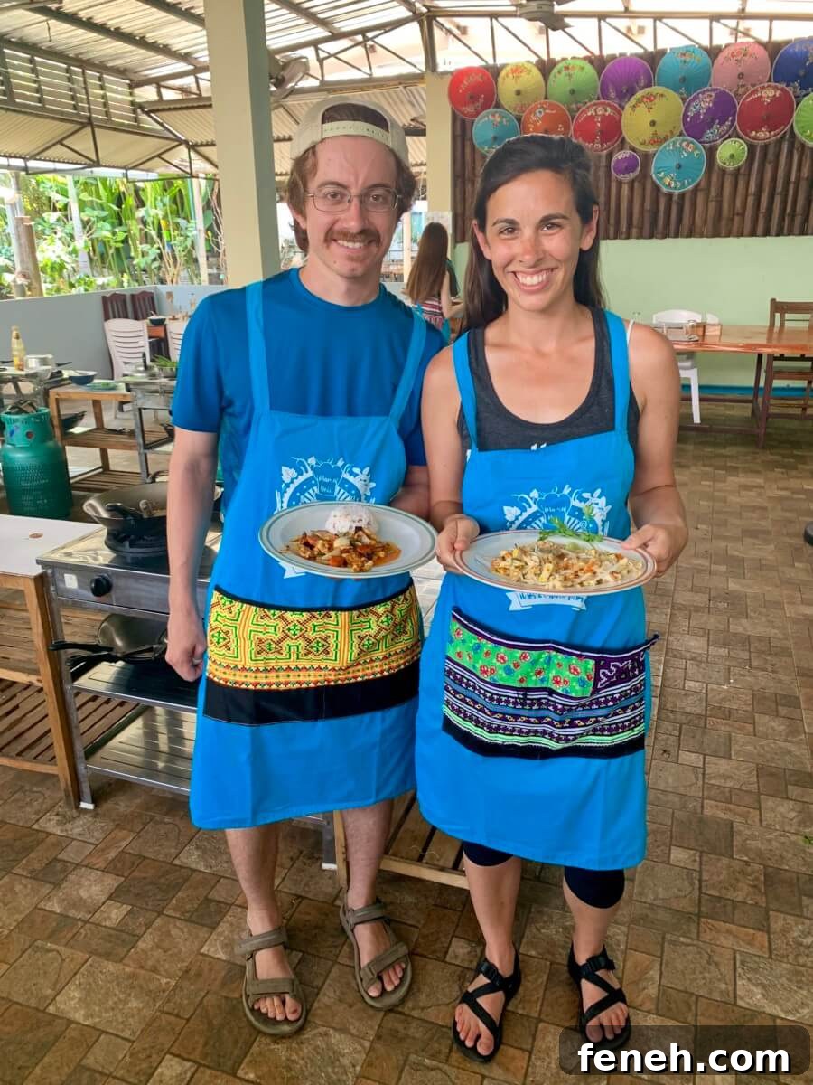 Jen and Dylan Thai Cooking class