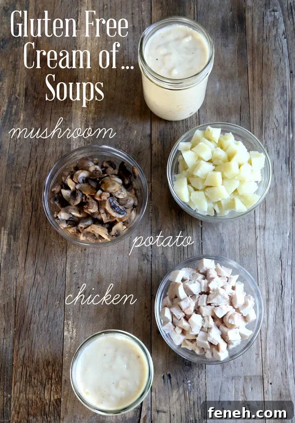Learn to master the simple roux base to make homemade gluten free cream of chicken soup, and bring back all of those old favorite recipes your family loves. Potato and mushroom varieties, too!