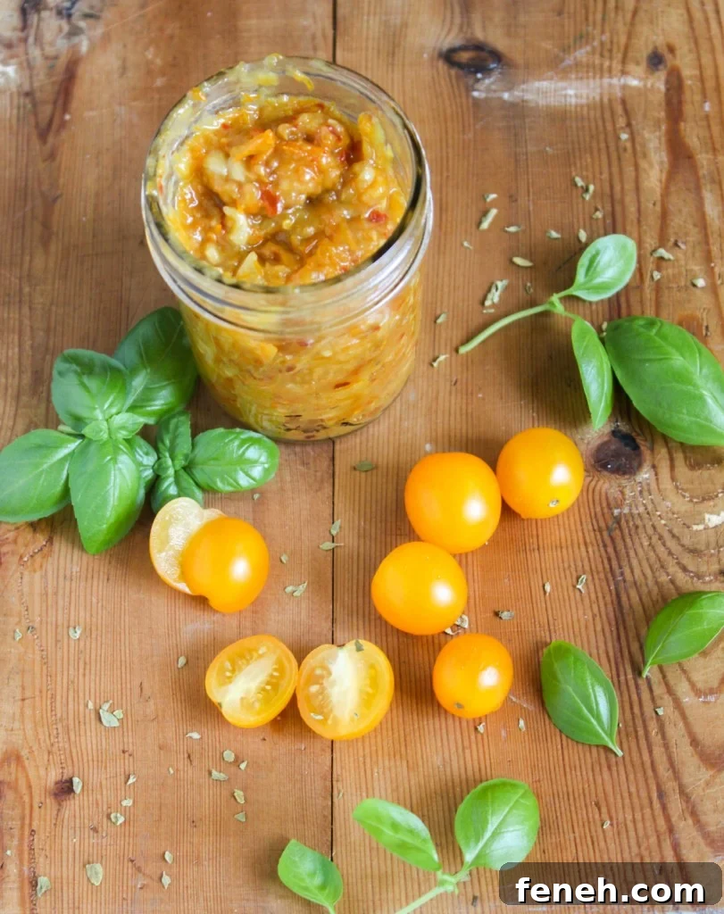 quick yellow cherry tomato sauce