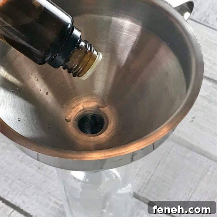 DIY trash can deodorizer spray made with essential oils