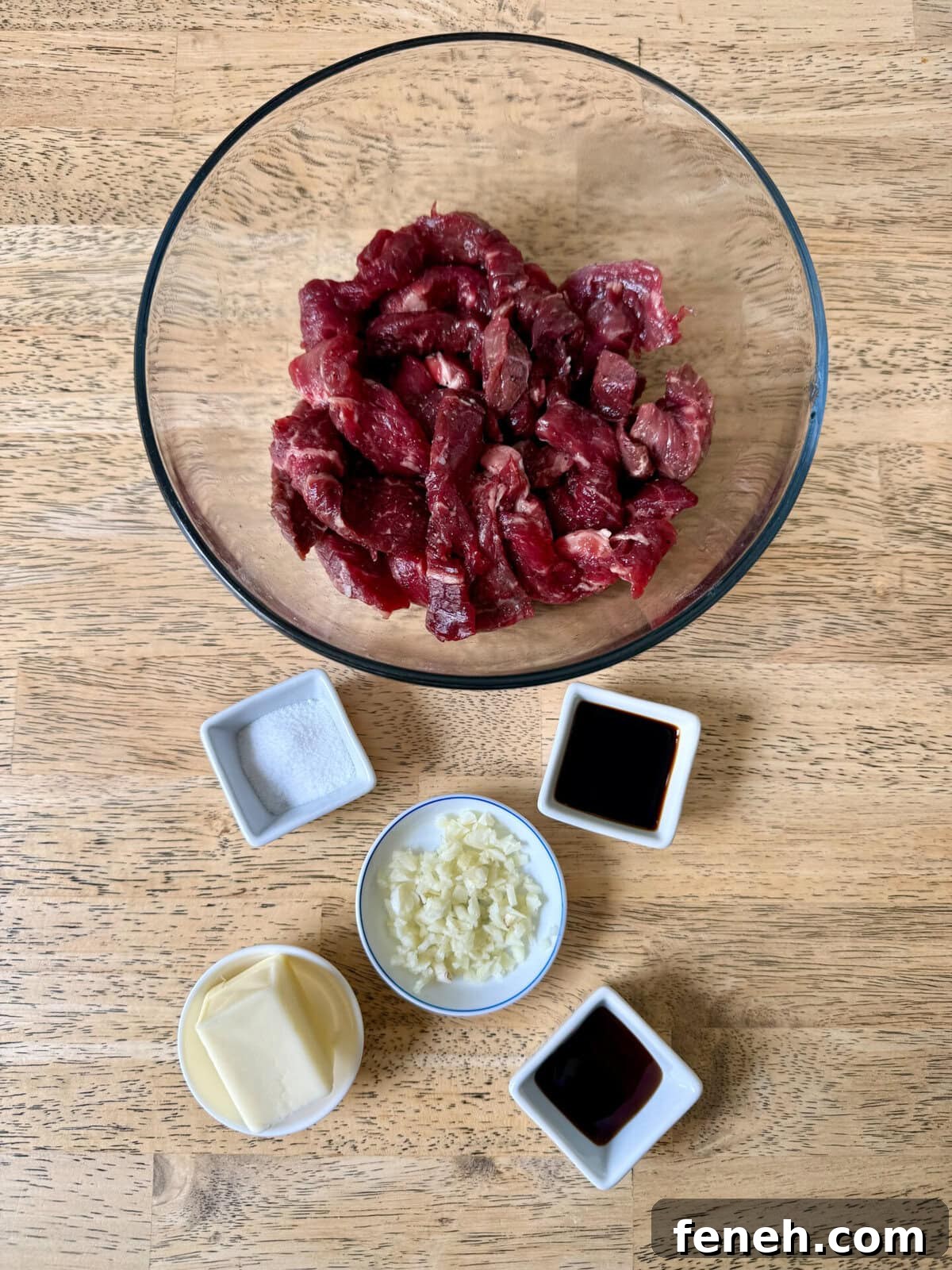 Beef Salpicao (Filipino Garlic and Butter Steak Bites) ingredients