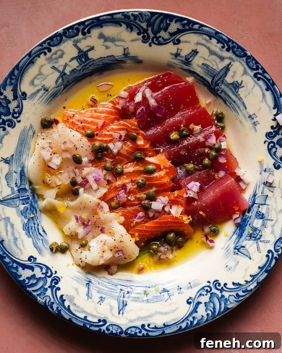 a plate of Sicilian Sashimi