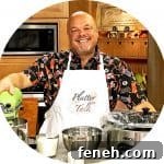 A male chef standing in the kitchen.