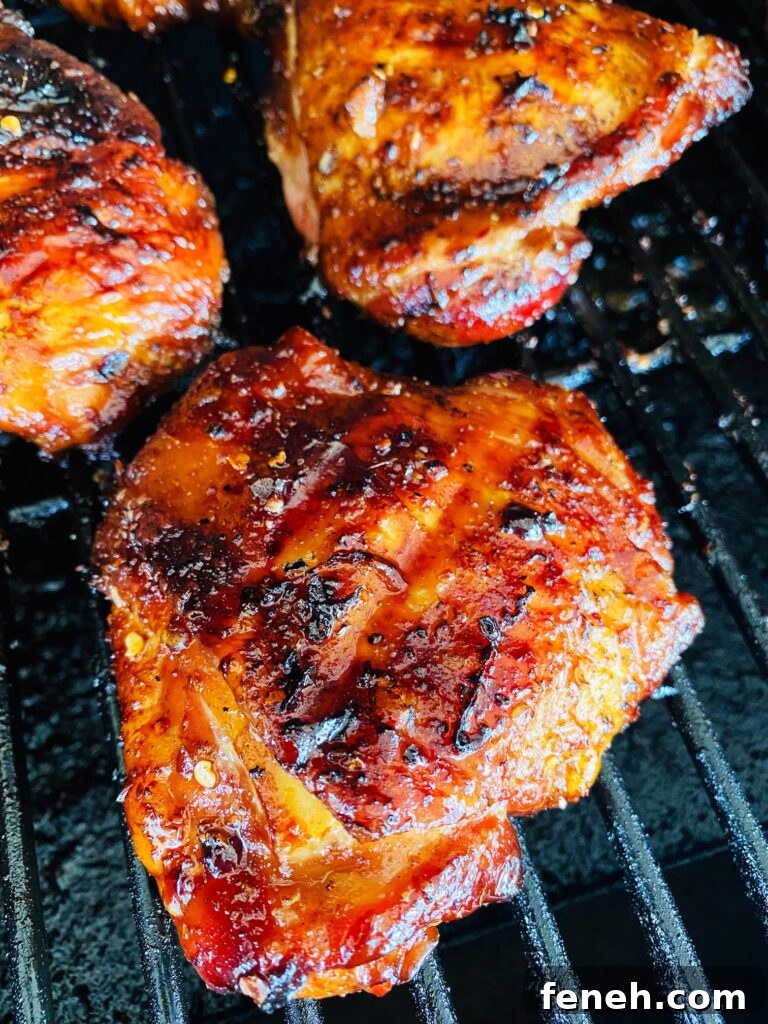 Smoked Candied Garlic Chicken Thighs