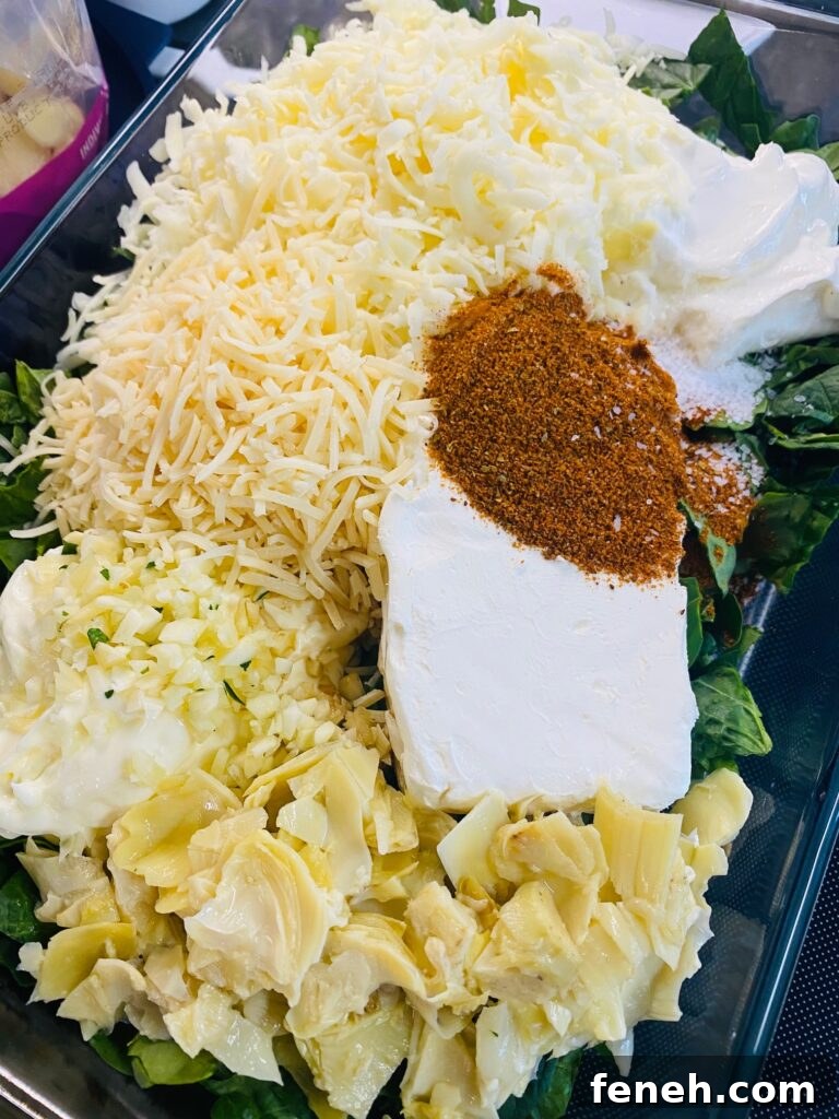 dip ingredients in a casserole dish before stirring