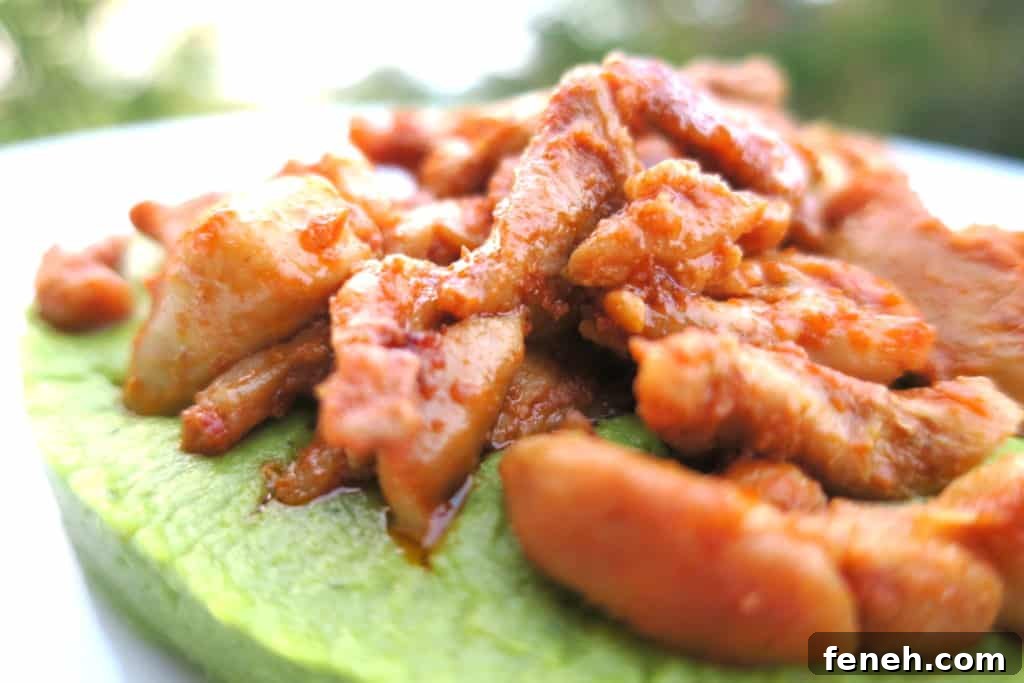asian chicken with cauliflower & broccoli purée