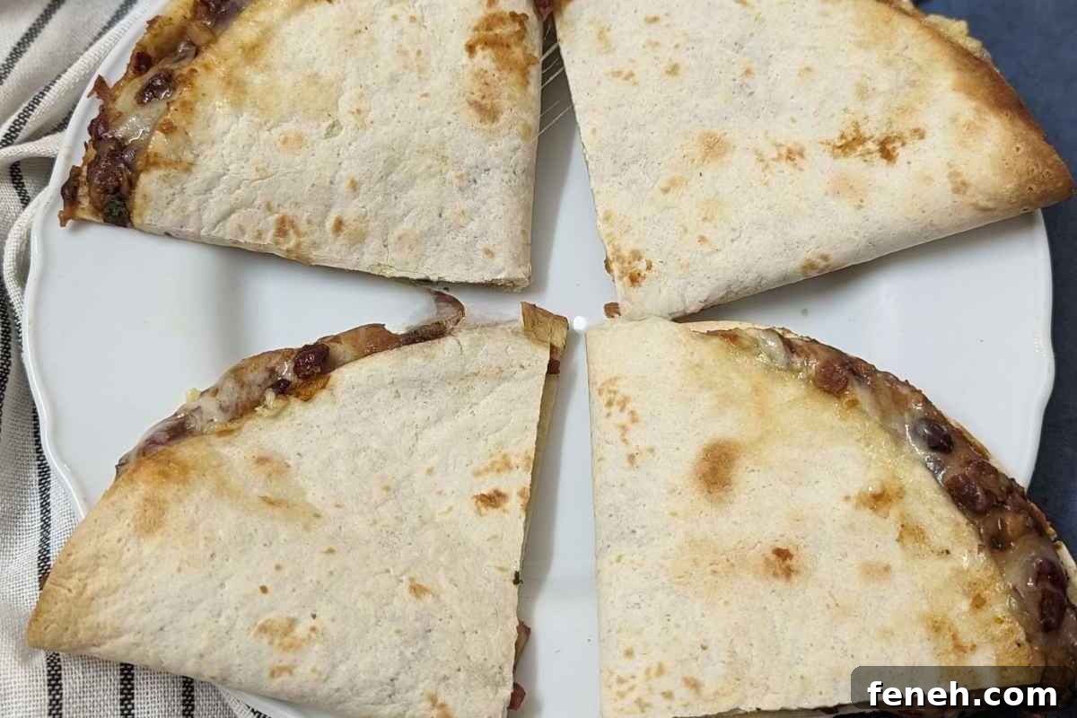 Quesadillas on a plate
