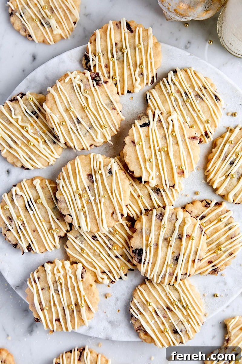 Cranberry Orange Shortbread Cookies