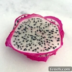 white dried dragon fruit.