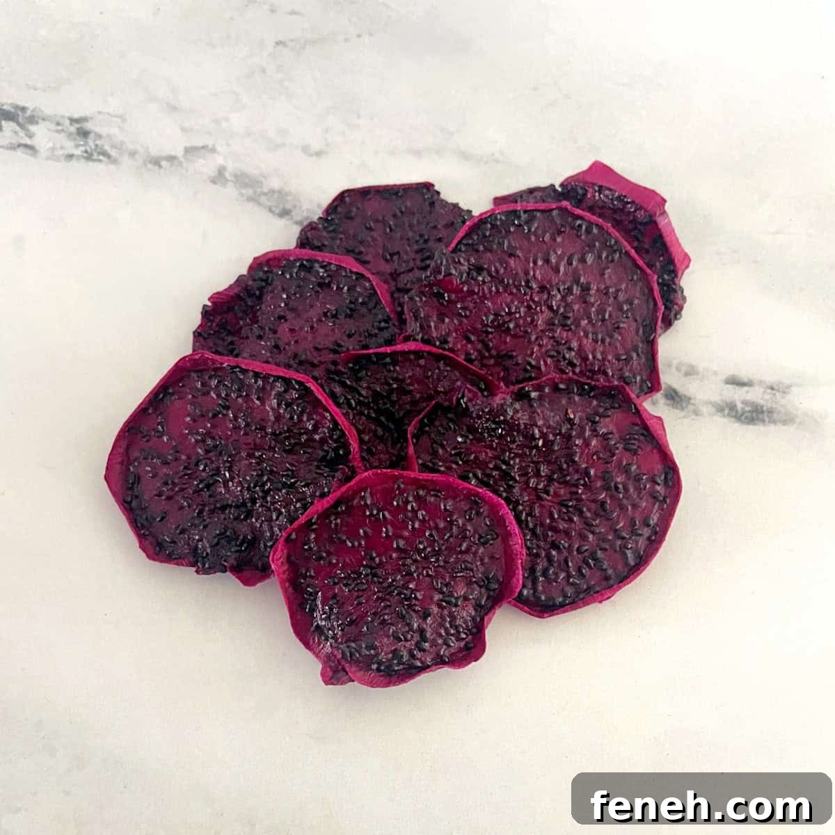 dried red dragon fruit.