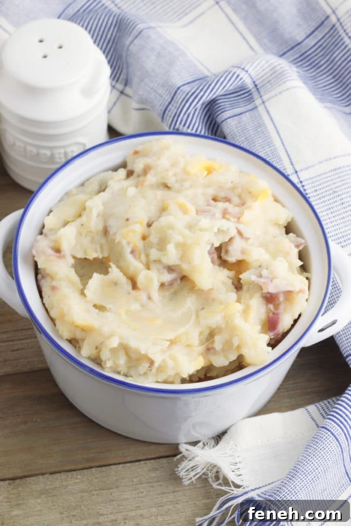 slow cooker loaded mashed potatoes