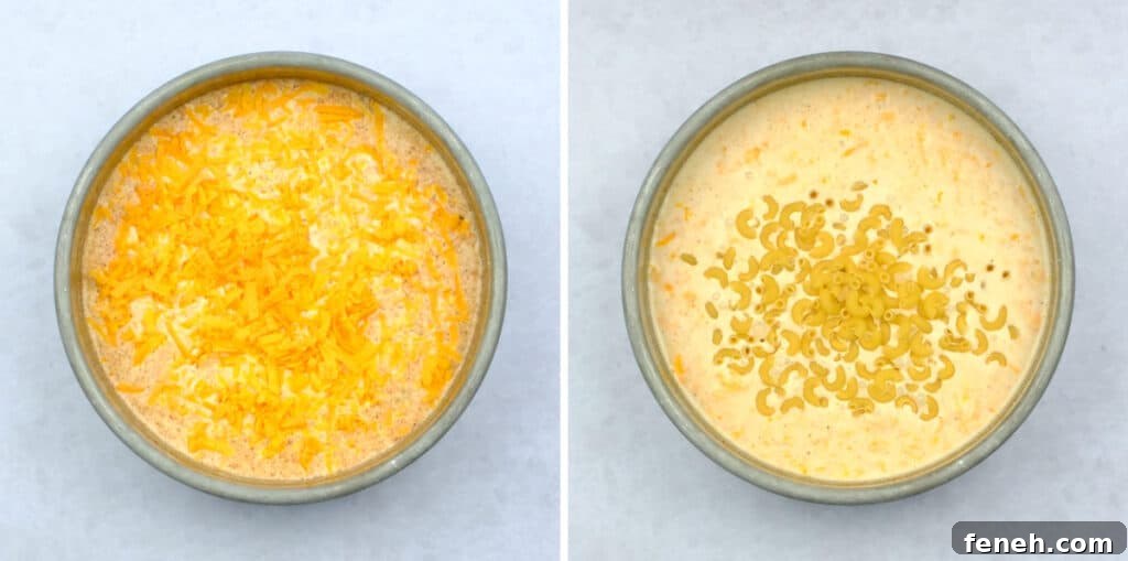 macaroni and cheese collage