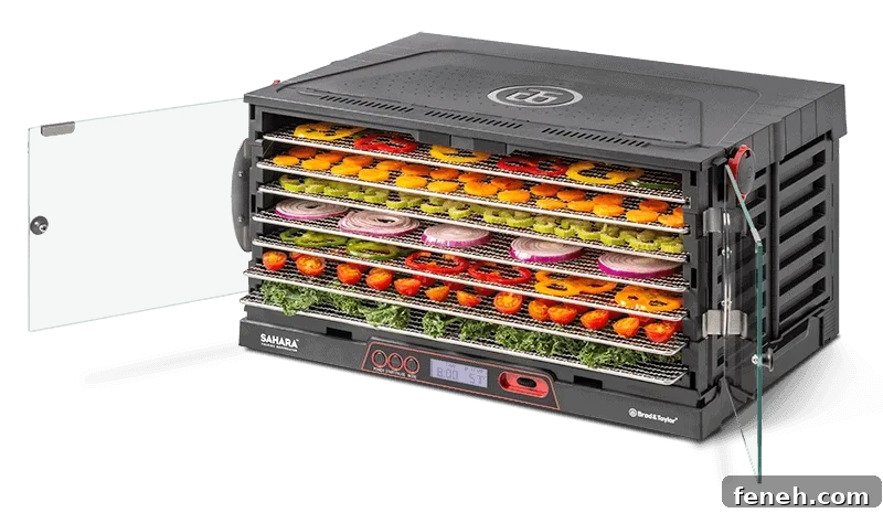 Zesty Lemon Pepper Beef Jerky: Tangy, Savory Snack Guide 14 Sahara Dehydrator filled with fruit