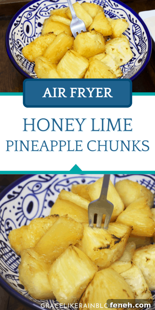 Air Fryer Honey Lime Pineapple Chunks