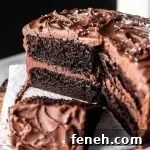 sliced gluten free chocolate cake on cake stand (4)