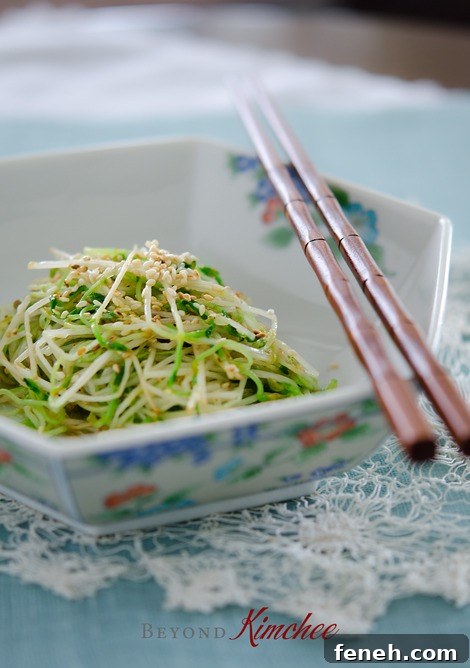 Pea-sprout Sauteed pea sprouts in a dish.