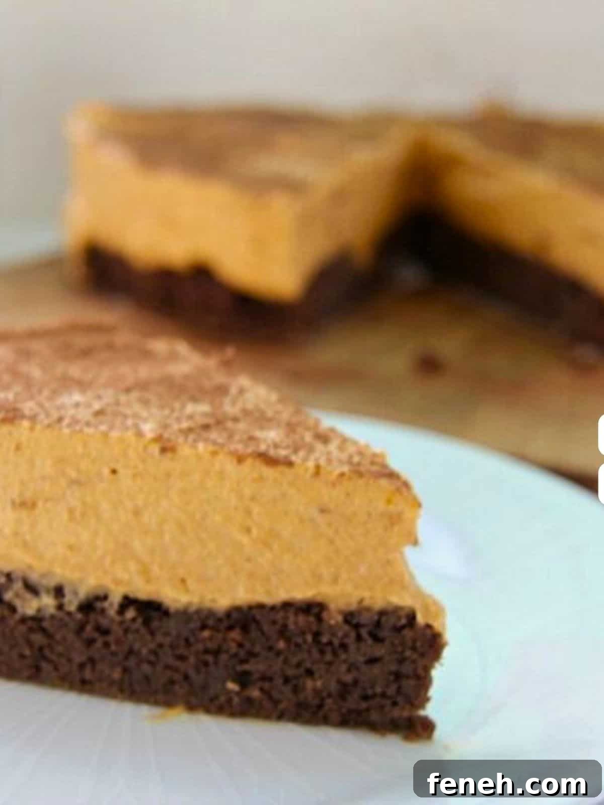 pumpkin mousse cake slice