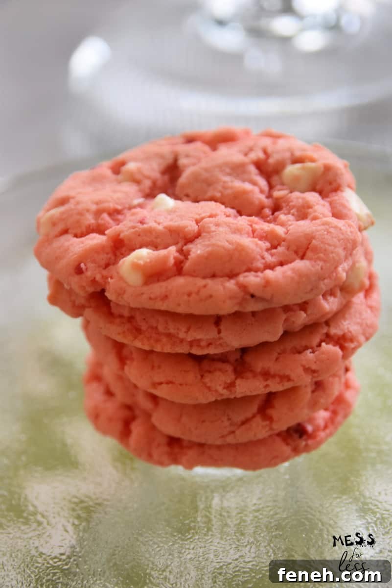 Strawberry Cake Mix Cookies