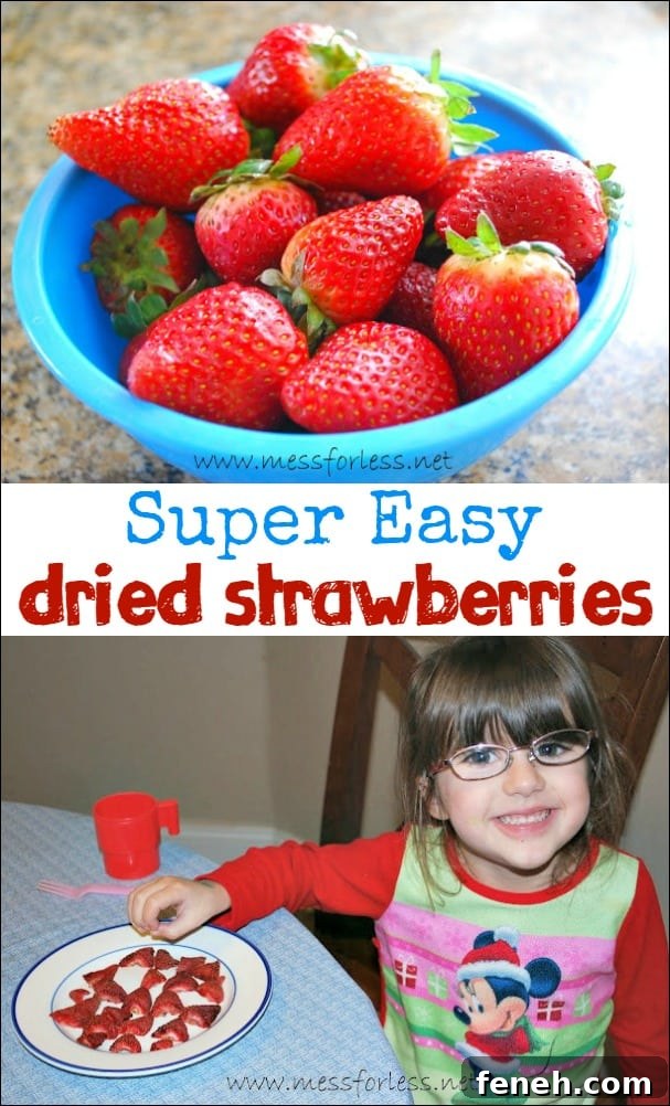 Easy Dried Strawberries