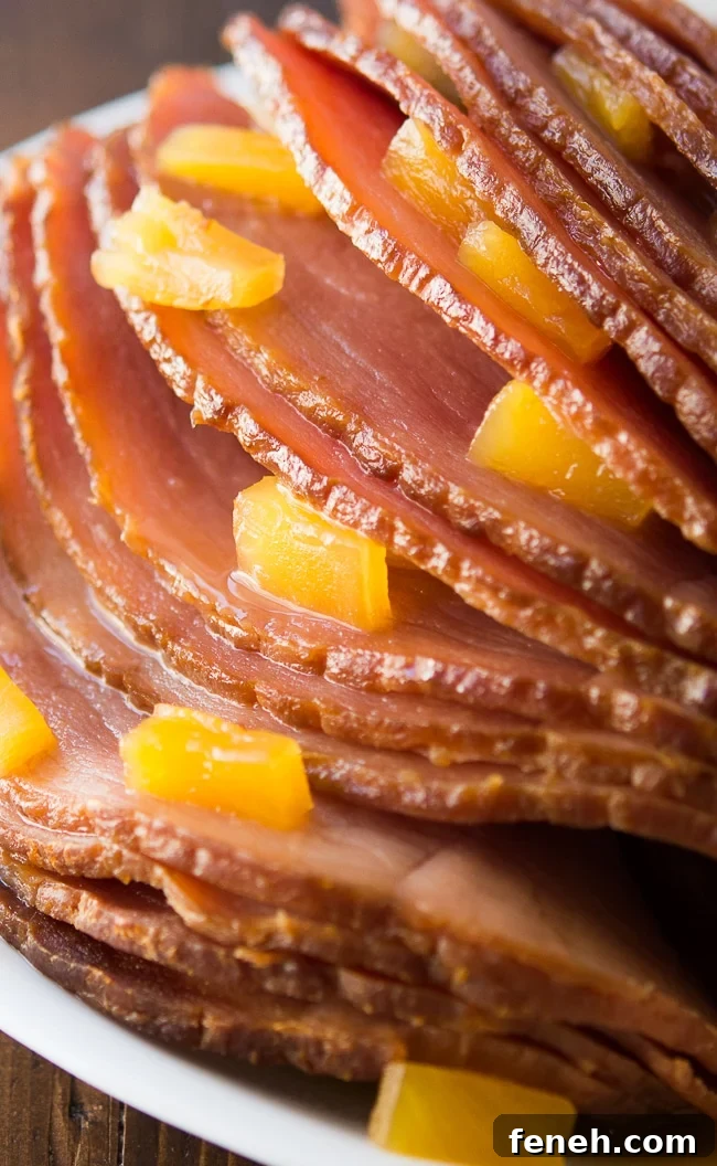 Crock Pot Brown Sugar Pineapple Ham Recipe | Slow Cooker Glazed Ham | Brown Sugar Maple Pineapple Ham | Crock Pot Spiral Cut Ham Recipe