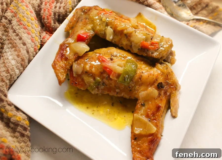 Smothered Baked Turkey Turkey Wings