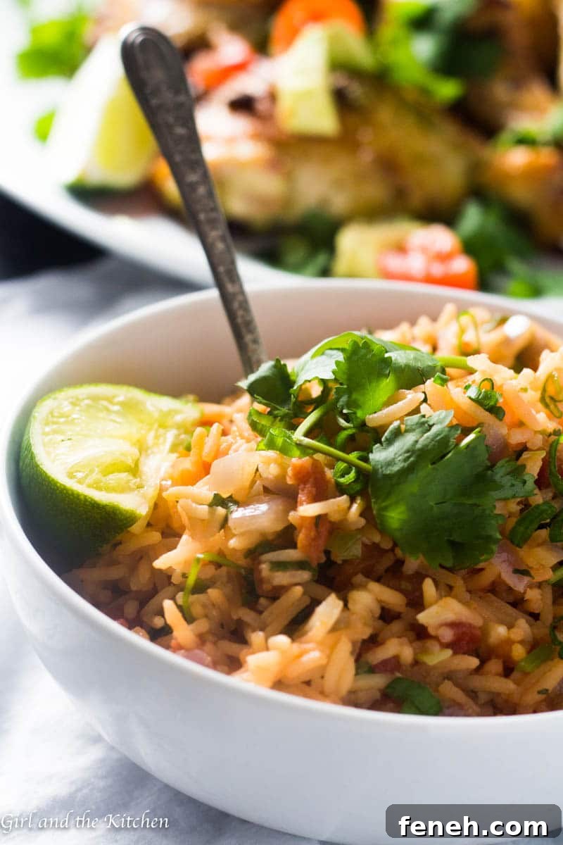 Learn how to make quick and easy Restaurant Style Mexican Rice the healthy way! It tastes just like the restaurant but is made in half the time and with half the fat! 
