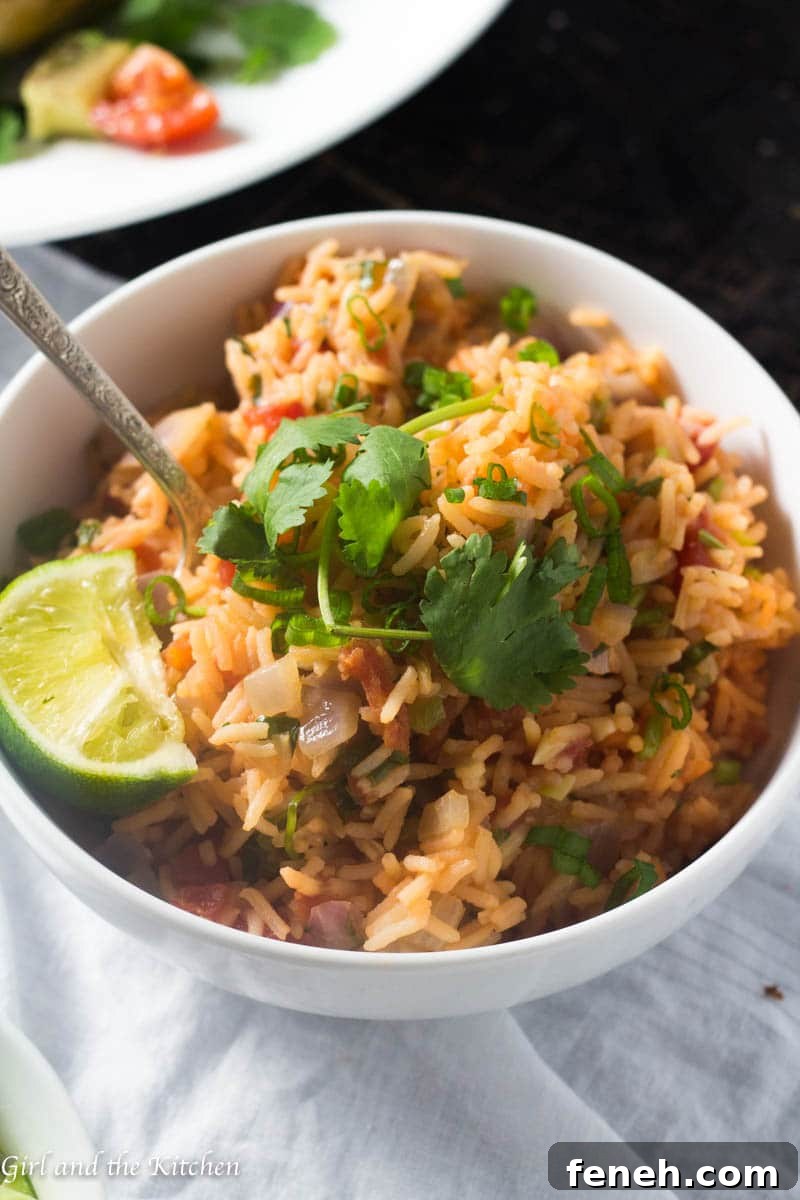 Learn how to make quick and easy Restaurant Style Mexican Rice the healthy way! It tastes just like the restaurant but is made in half the time and with half the fat! 