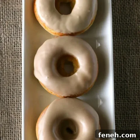 Maple Donuts - Gluten-free and dairy-free. These don't have the texture of baked doughnuts even though they are baked! They taste real!