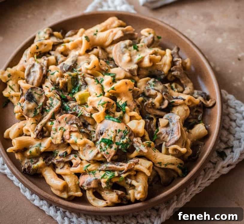 Creamy Vegan Mushroom Stroganoff