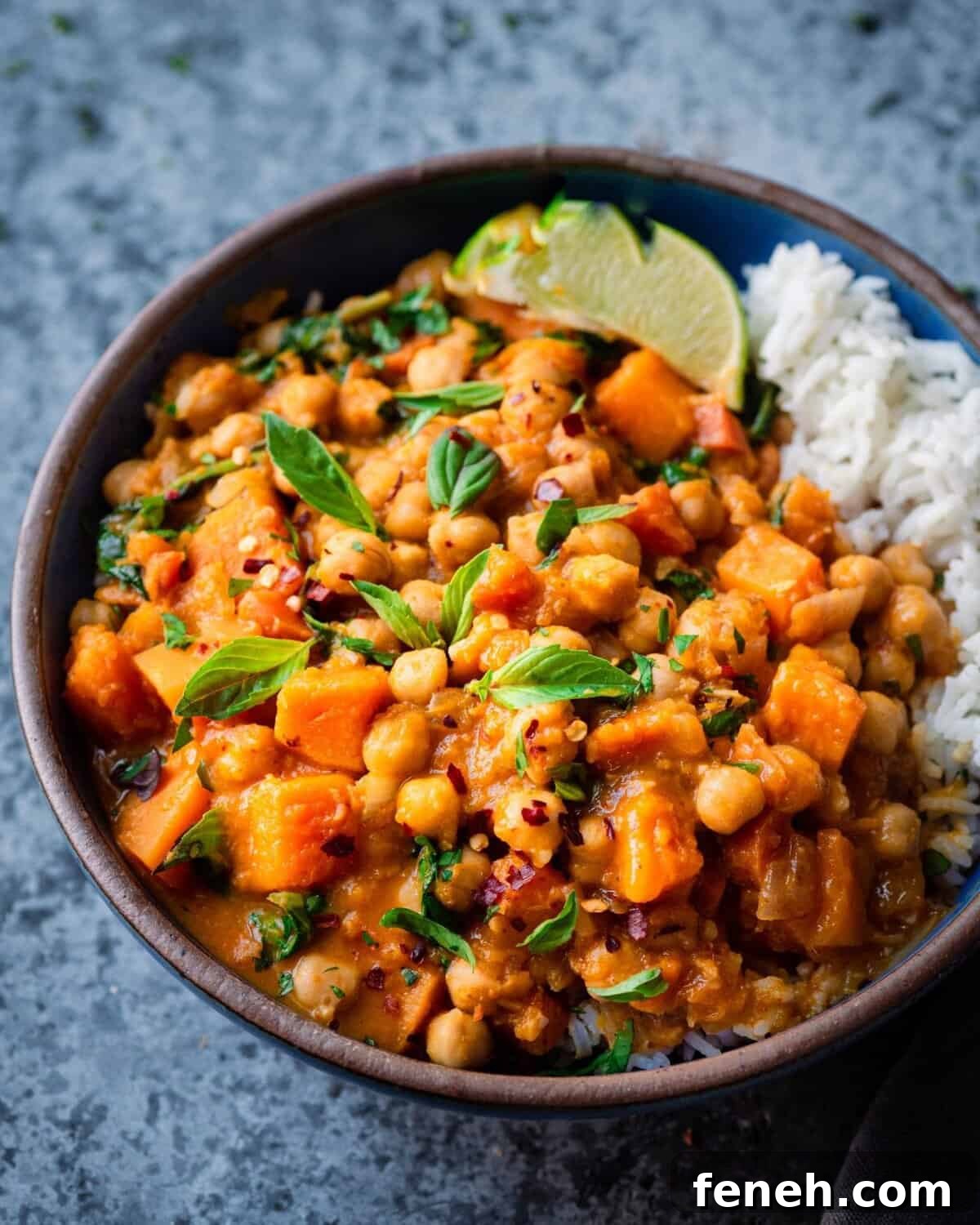 Thai Butternut Squash Curry with Chickpeas