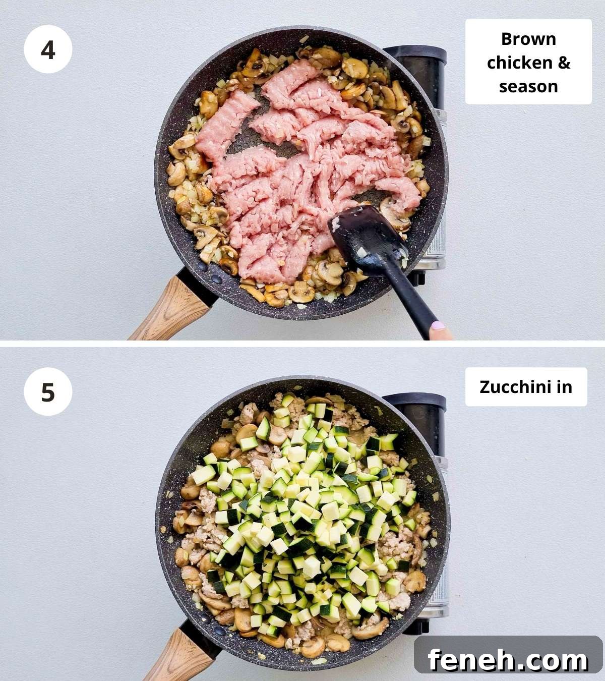 Cooking instructions step by step collage part 2