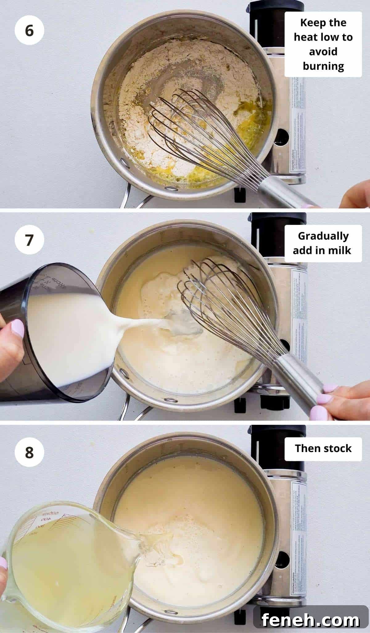 Cooking instructions step by step collage part 3