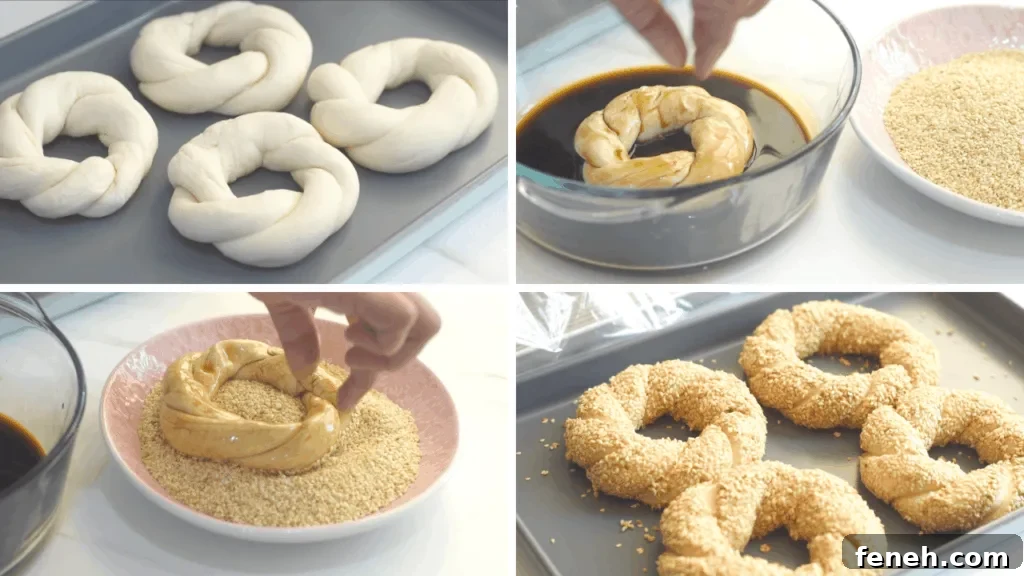 How to shape simit bread