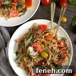 Whole Wheat Spaghetti with No Cook Tomato Sauce