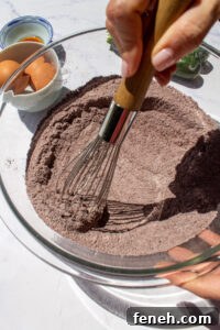 making chocolate loaf cake