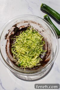 Double Chocolate Zucchini Bread Batter