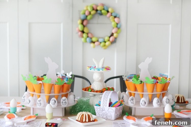 easter party tablescape