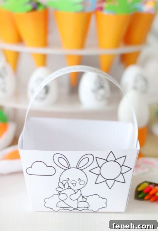 paper easter basket for kids